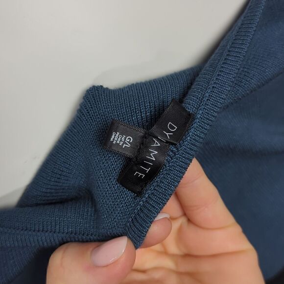 Dynamite tube top knit teal blue knot front sweetheart - Picture 3 of 5